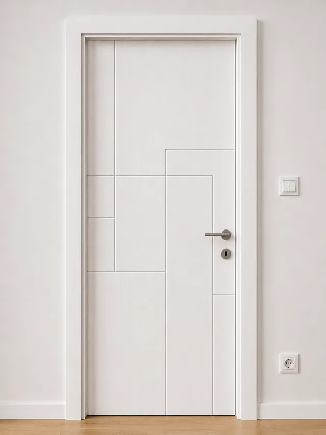 Ușă de interior VP07 – Compoziție geometrică modulară, model PAL M.M.