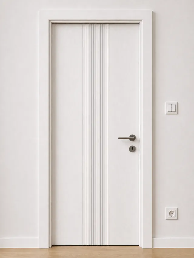 Ușă de interior VP02 – Frezare verticală centrală, model PAL M.M.