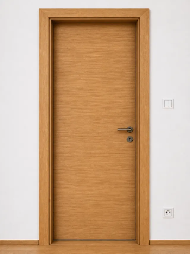 Ușă de interior DM02 – Foaie lisă din furnir natural, model PAL M.M.